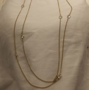 "Crystal by the yard" Necklace and Earrings
